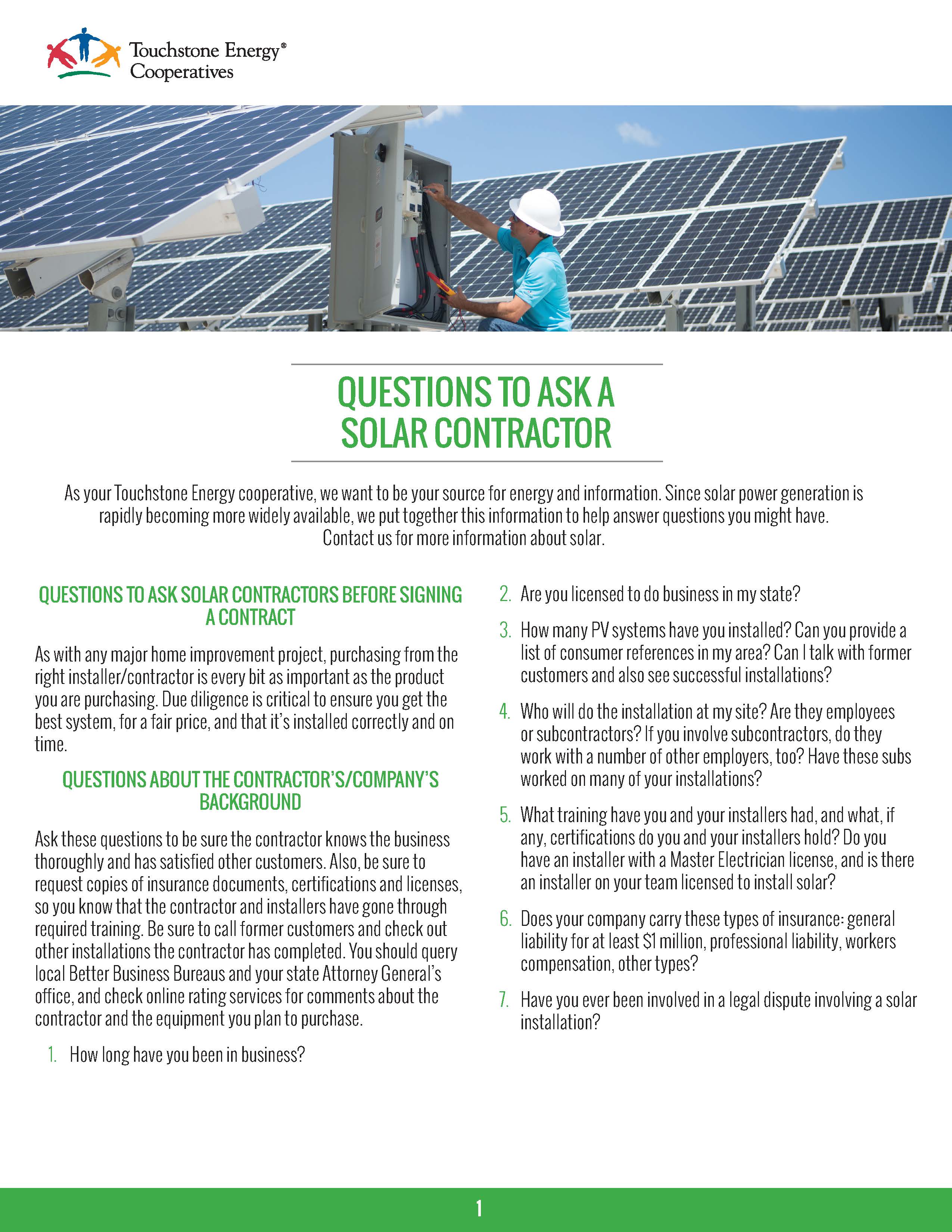 SOLAR INSTALLER PAGE 1