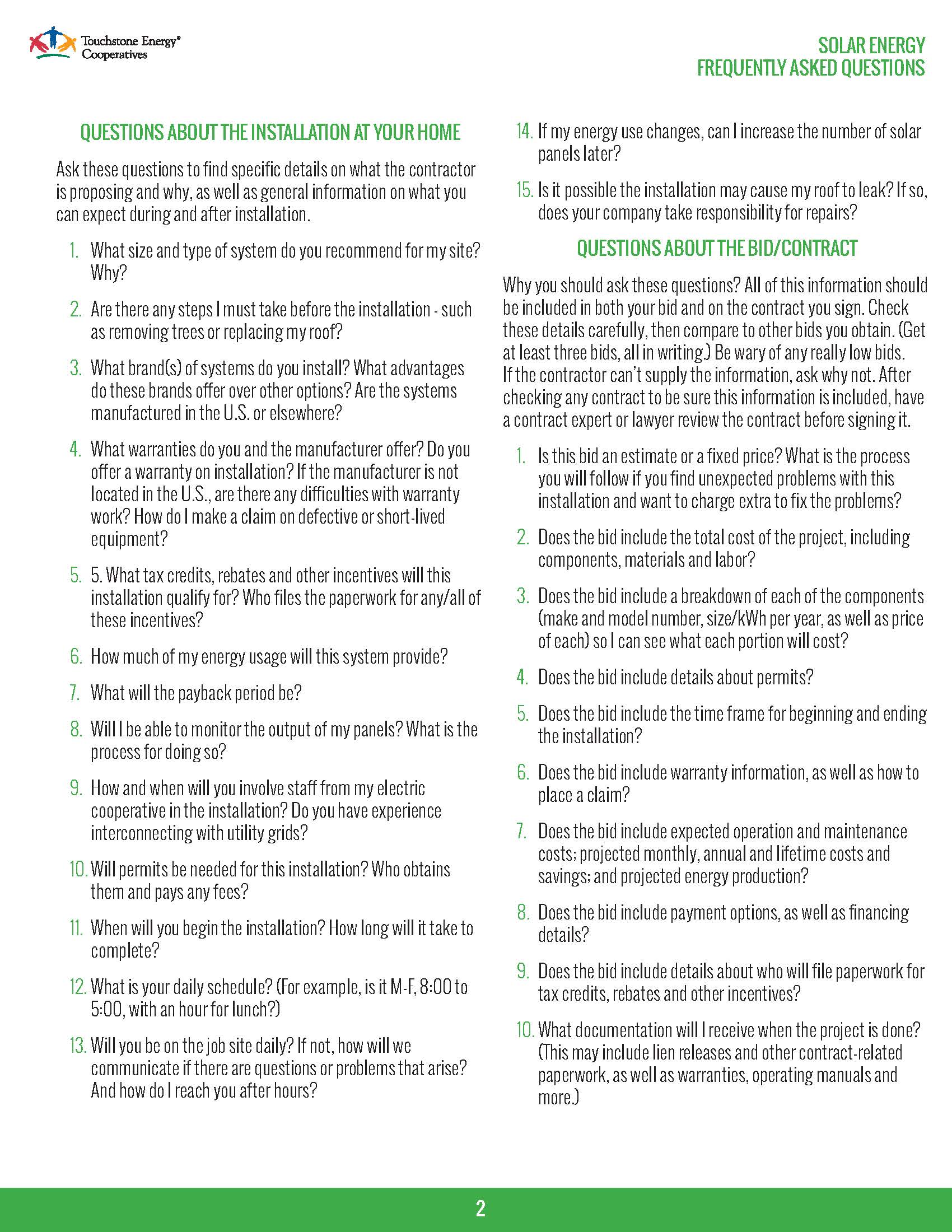 Solar Installer Page 2
